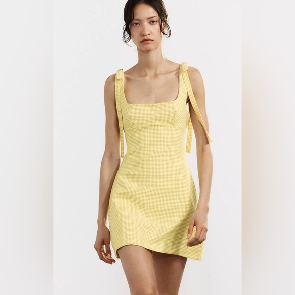 🔥🔥zara  Gingham Mini Dress - Picture 2 of 13